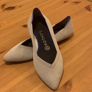 Rothy's Women's Birdseye pattern (light gray) Flats, size 39, 8.5
